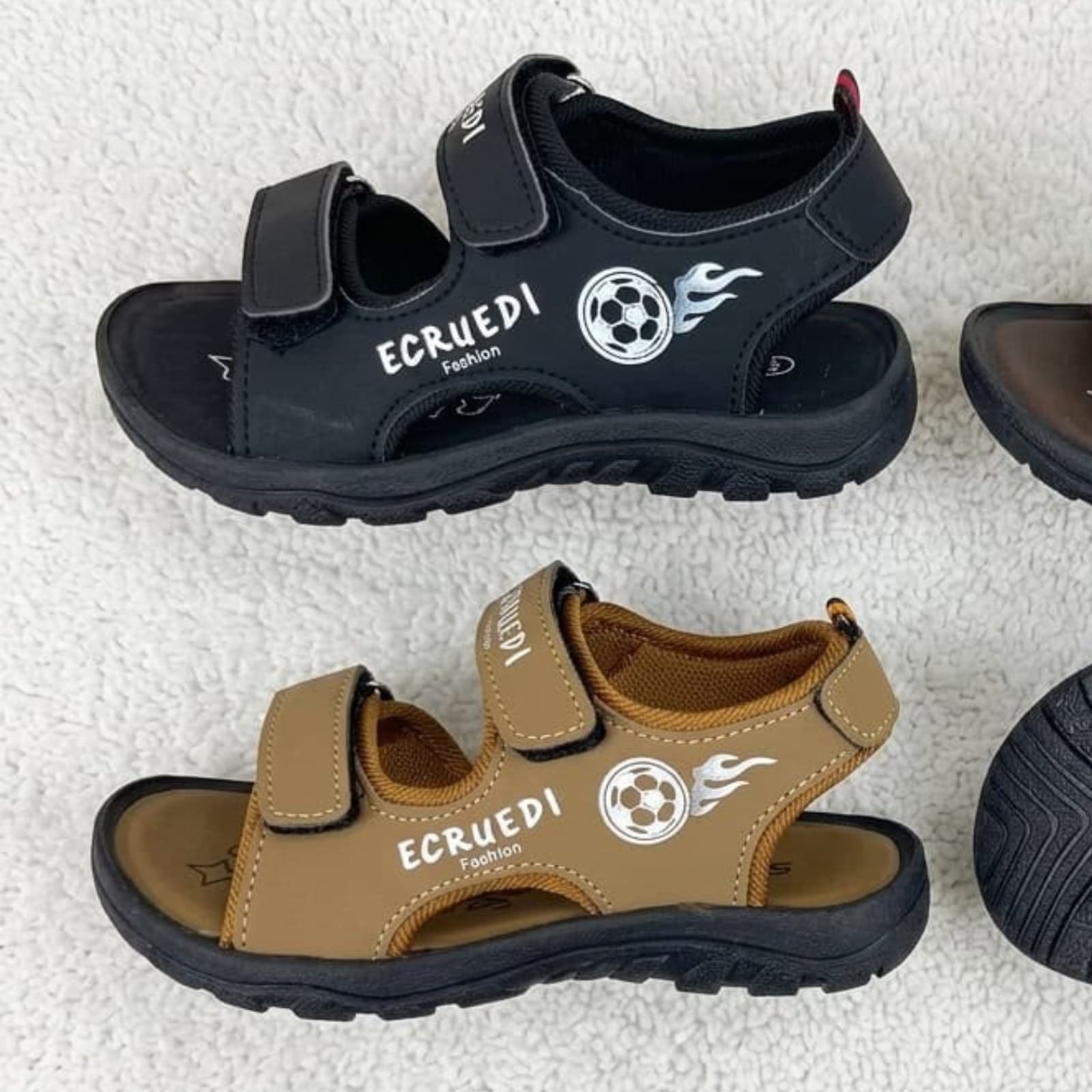 Boys' Sports Football Graphic Double-Strap Sandals