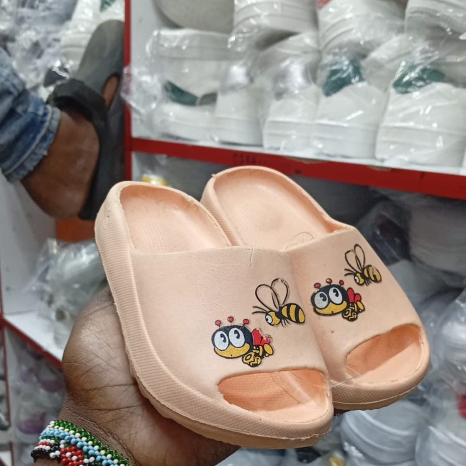 Kids' Cute Cartoon Bee Thick-Sole EVA Slides