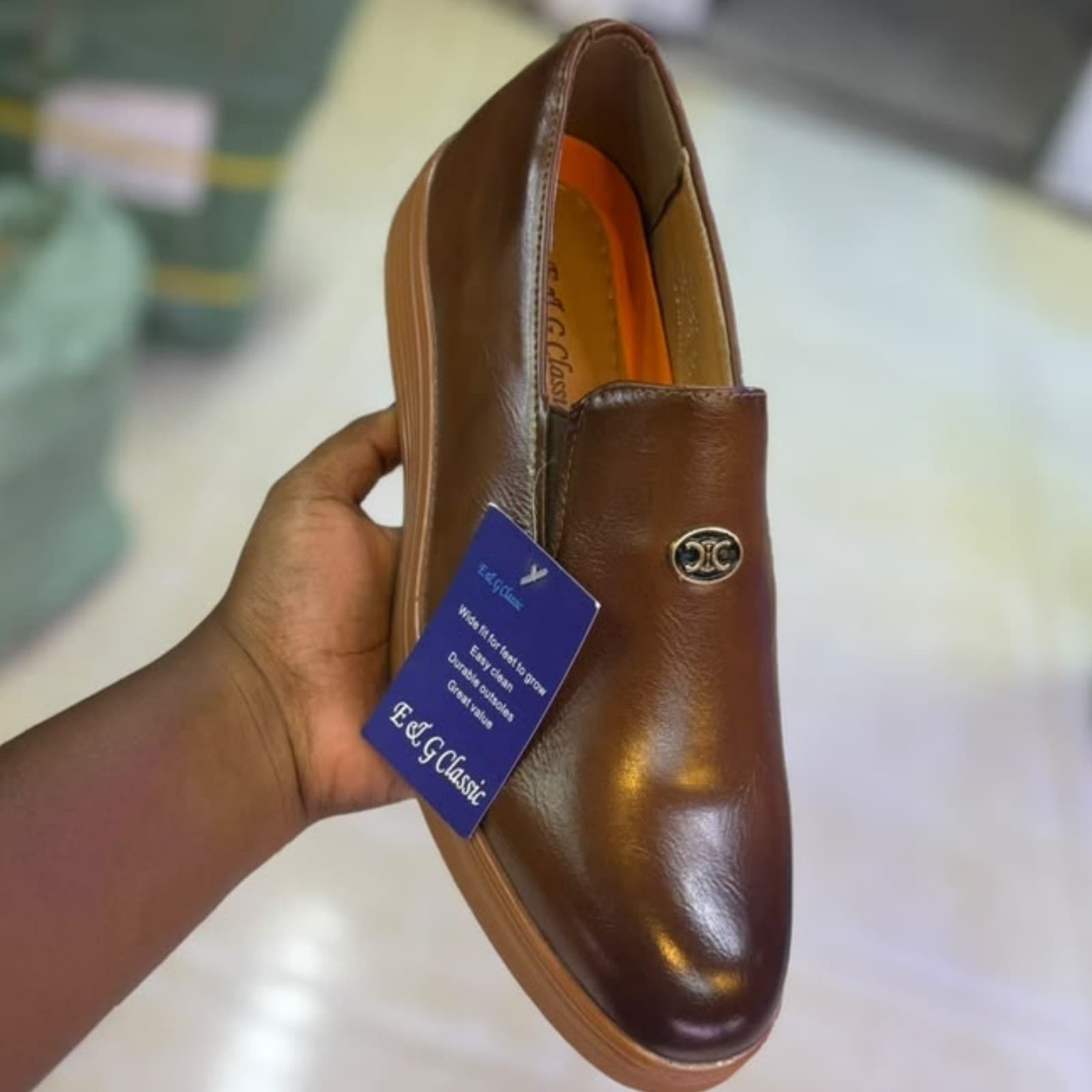 E & G Classic Men's Smart Casual Leather Slip-On Loafers image 1