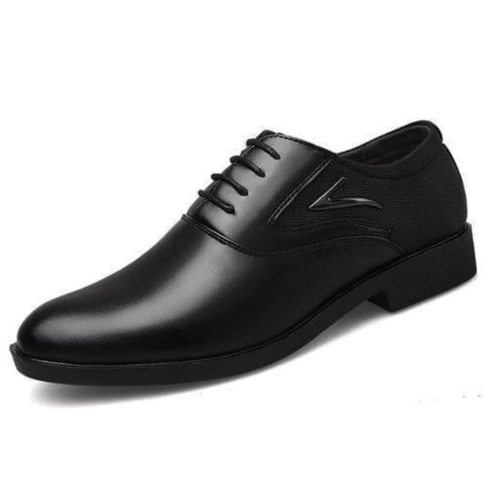 Men's Smart Casual Derby Dress Shoes with Mesh Collar - Black image 1